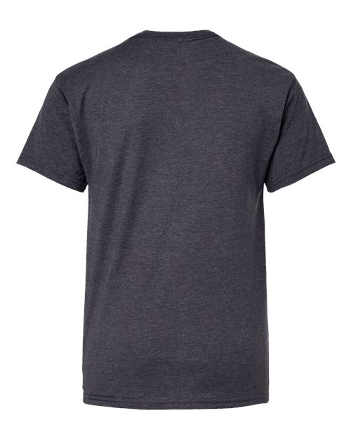 Hanes 498Y Youth Perfect-T T-Shirt - Charcoal Heather - back