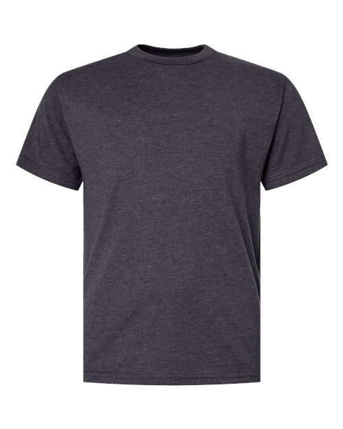 Hanes 498Y Youth Perfect-T T-Shirt - Charcoal Heather - front
