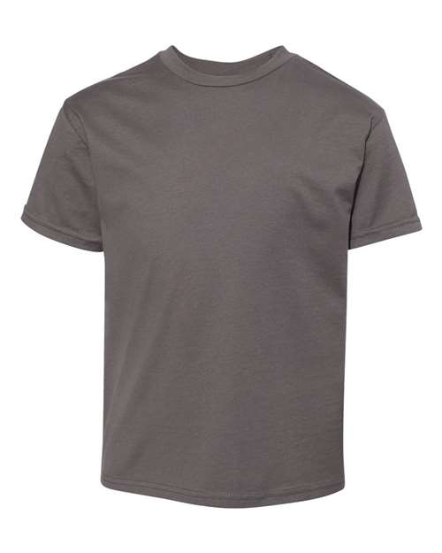 Hanes 498Y Youth Perfect-T T-Shirt - Smoke Grey - front