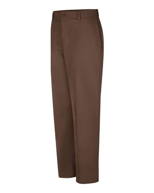 Red Kap PC20 Men's Wrinkle-Resistant Cotton Work Pants - Brown - Unhemmed - side