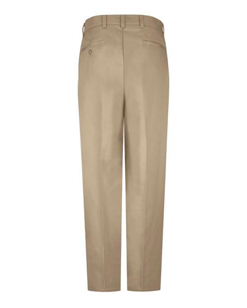 Red Kap PC20 Men's Wrinkle-Resistant Cotton Work Pants - Khaki - Unhemmed - back