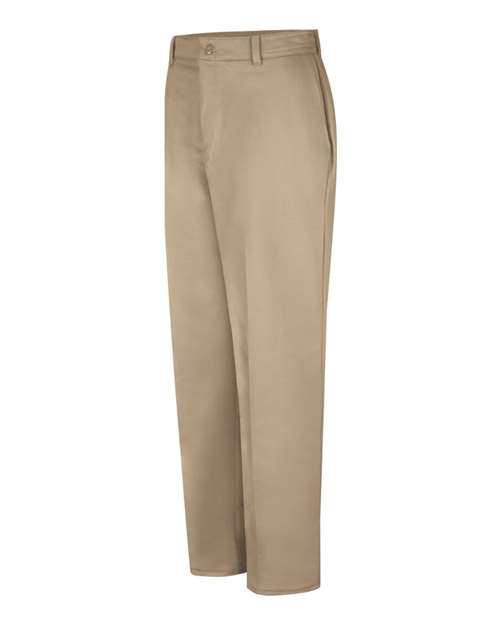 Red Kap PC20 Men's Wrinkle-Resistant Cotton Work Pants - Khaki - Unhemmed - side