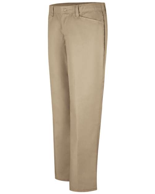 Red Kap PZ33 Women's Work N Motion Pants - Khaki - Unhemmed - front