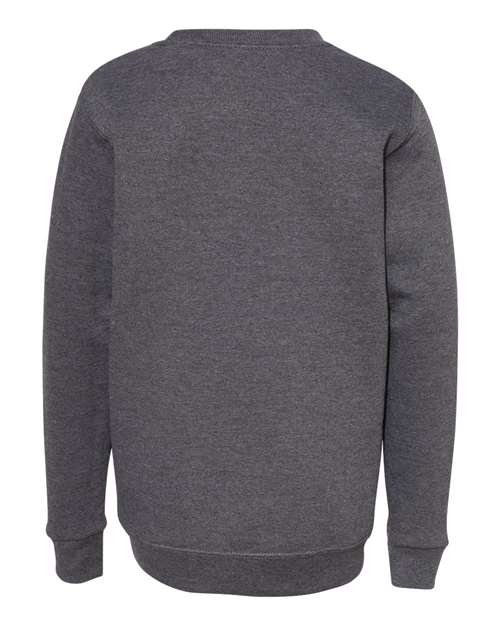Hanes P360 Youth EcoSmart® Crewneck Sweatshirt - Charcoal Heather - back