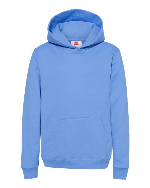 Hanes P473 Youth EcoSmart® Hooded Sweatshirt - Carolina Blue - front