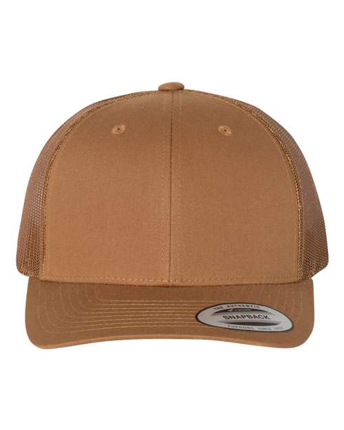 YP Classics 6606 Retro Trucker Cap - Caramel - front
