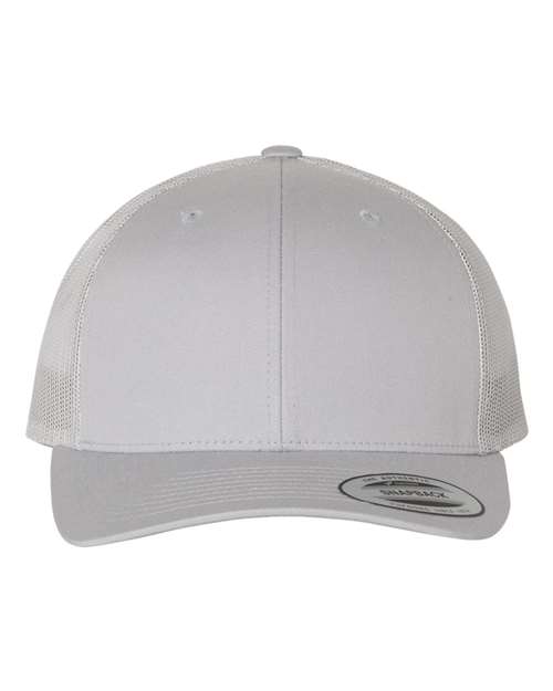 YP Classics 6606 Retro Trucker Cap - Silver - front