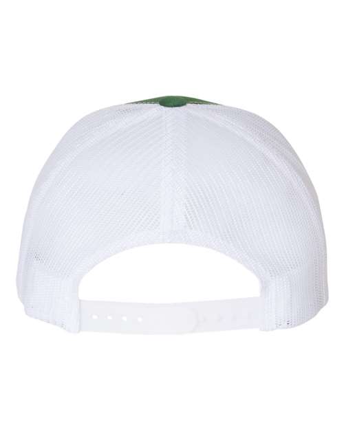 YP Classics 6606 Retro Trucker Cap - Evergreen/ White - back