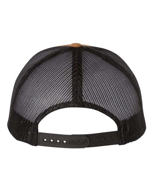 YP Classics 6606 Retro Trucker Cap - Caramel/ Black - back