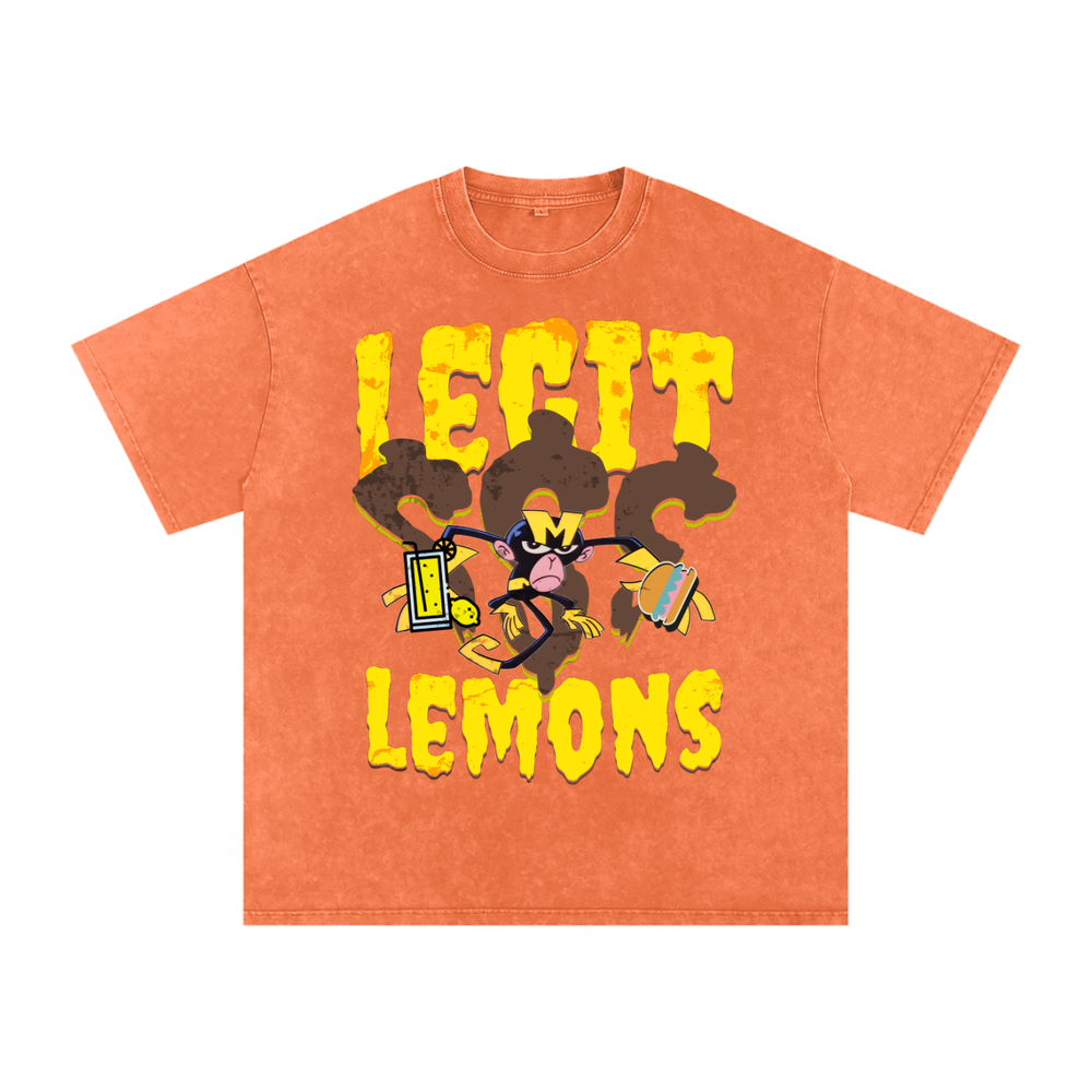 LEGIT GENIUS EDITION Snow Washed Oversized Cotton T-Shirt