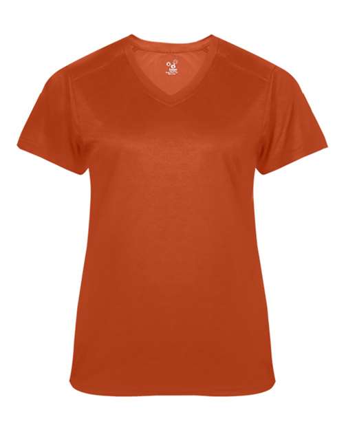 Badger 4062 Women's Ultimate SoftLock™ V-Neck T-Shirt - Burnt Orange - front