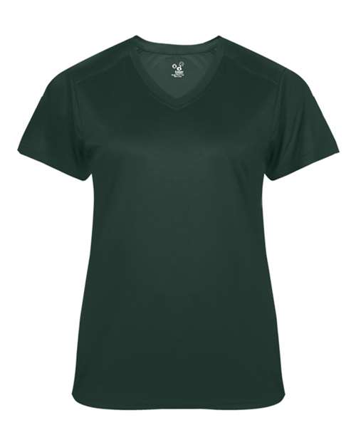 Badger 4062 Women's Ultimate SoftLock™ V-Neck T-Shirt - Forest - front