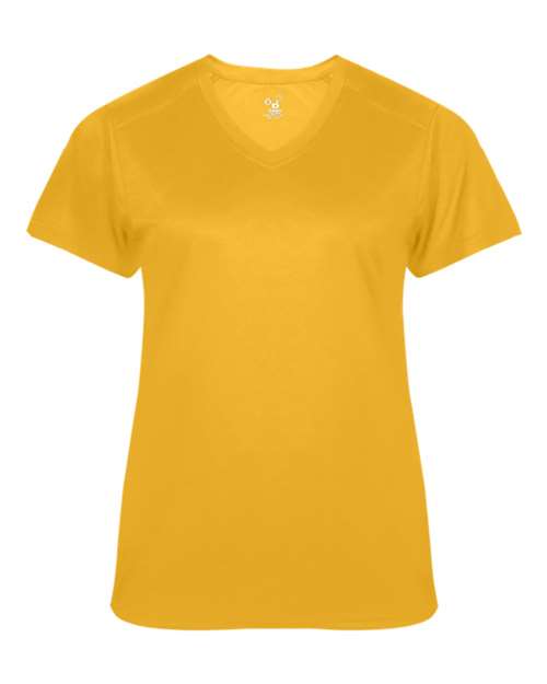 Badger 4062 Women's Ultimate SoftLock™ V-Neck T-Shirt - Gold - front