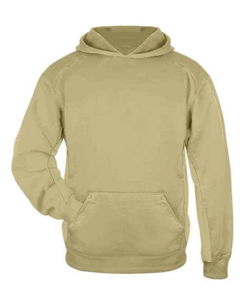 Badger 2454 Youth Performance Fleece Hooded Sweatshirt - Vegas Gold - front