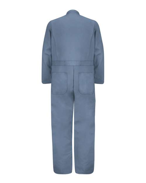 Red Kap CC16 Men's Button-Front Cotton Coverall - Postman Blue - back