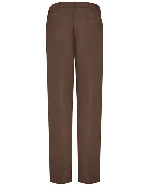 Red Kap PT60EXT Men's Extended Sizes Elastic Insert Work Pants - Brown - 36 Unhemmed - back