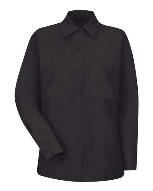 Red Kap SP13 Women's Industrial Work Shirt - Black - front