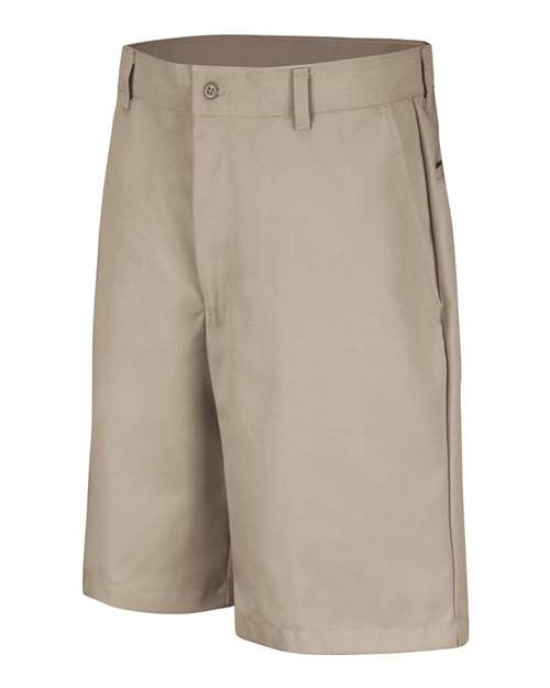 Red Kap PT26ODD Men's Odd Sizes Plain Front Shorts - Tan - front
