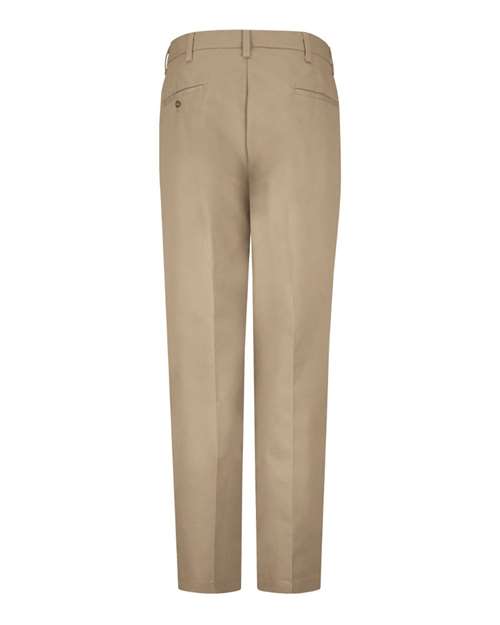 Red Kap PT38 Men's Pleated Twill Slacks - Khaki - Unhemmed - back