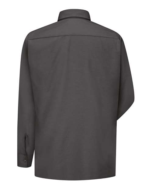 Red Kap SY50T Men's Tall Ripstop Long Sleeve Shirt - Charcoal - back