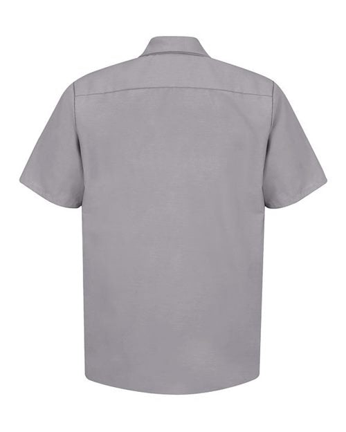Red Kap SP24T Men's Tall Industrial Short Sleeve Work Shirt - Silver Grey - back