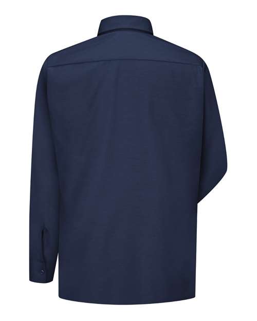 Red Kap SY50T Men's Tall Ripstop Long Sleeve Shirt - Navy - back