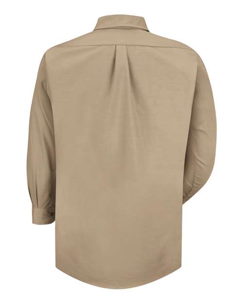 Red Kap SP90 Men's Poplin Dress Shirt - Khaki - Sleeve 32/33 - back