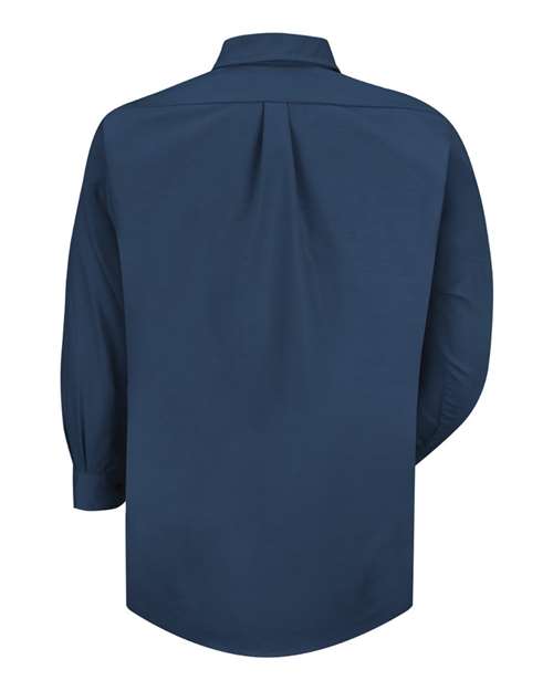 Red Kap SP90 Men's Poplin Dress Shirt - Navy - Sleeve 36/37 - back
