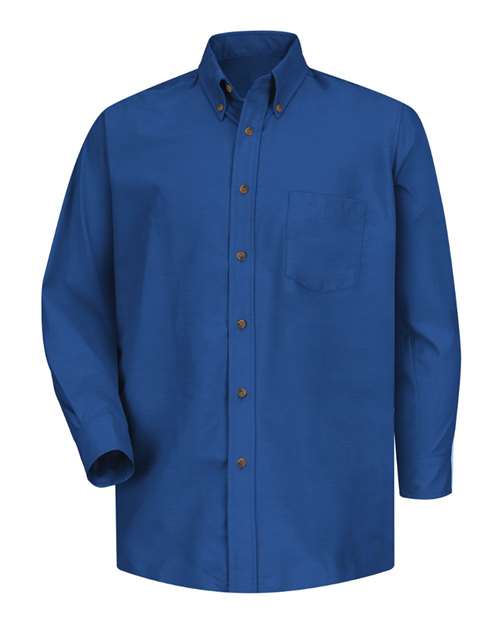 Red Kap SP90 Men's Poplin Dress Shirt - Royal Blue - Sleeve 32/33 - front