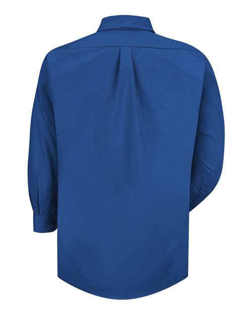Red Kap SP90 Men's Poplin Dress Shirt - Royal Blue - Sleeve 36/37 - back
