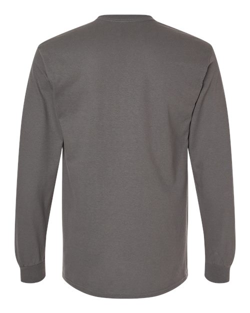 Gildan 5400 Unisex Heavy Cotton™ Long Sleeve T-Shirt - Charcoal - back