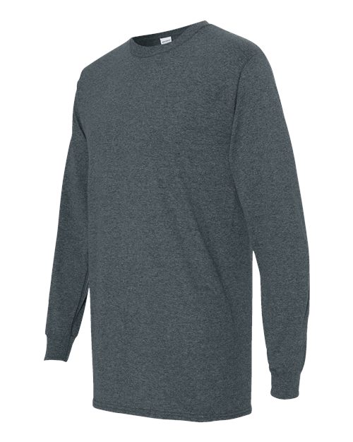 Gildan 5400 Unisex Heavy Cotton™ Long Sleeve T-Shirt - Dark Heather - side