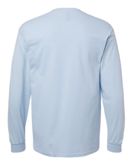 Gildan 5400 Unisex Heavy Cotton™ Long Sleeve T-Shirt - Light Blue - back