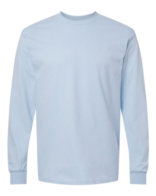 Gildan 5400 Unisex Heavy Cotton™ Long Sleeve T-Shirt - Light Blue - front