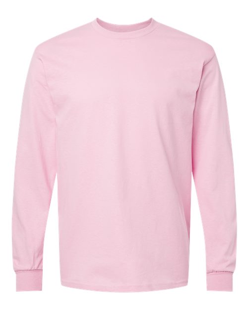 Gildan 5400 Unisex Heavy Cotton™ Long Sleeve T-Shirt - Light Pink - front
