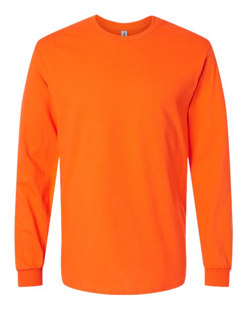 Gildan 5400 Unisex Heavy Cotton™ Long Sleeve T-Shirt - Orange - front