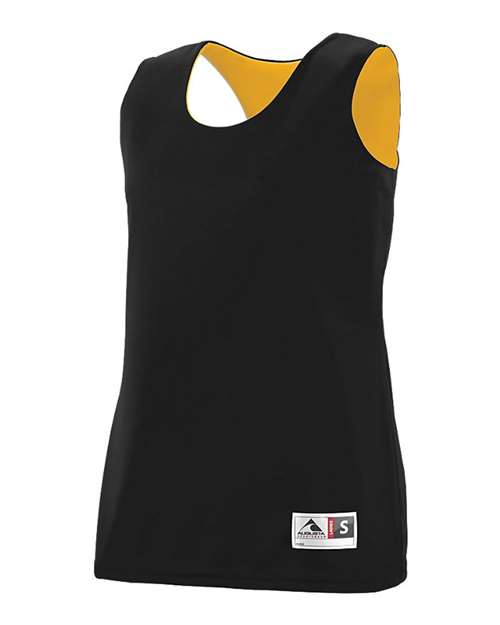 Augusta Sportswear 147 Women's Reversible Wicking Tank Top - Black/ Gold - side