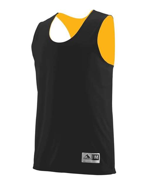 Augusta Sportswear 148 Unisex Reversible Wicking Tank Top - Black/ Gold - side