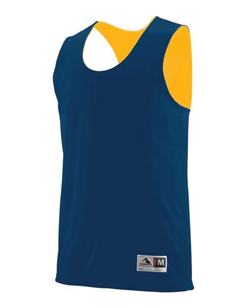 Augusta Sportswear 148 Unisex Reversible Wicking Tank Top - Navy/ Gold - side