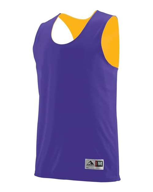 Augusta Sportswear 148 Unisex Reversible Wicking Tank Top - Purple/ Gold - side