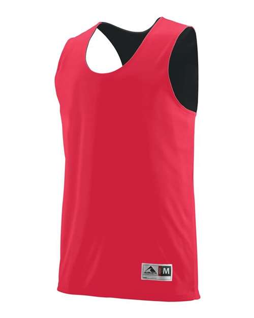 Augusta Sportswear 148 Unisex Reversible Wicking Tank Top - Red/ Black - side