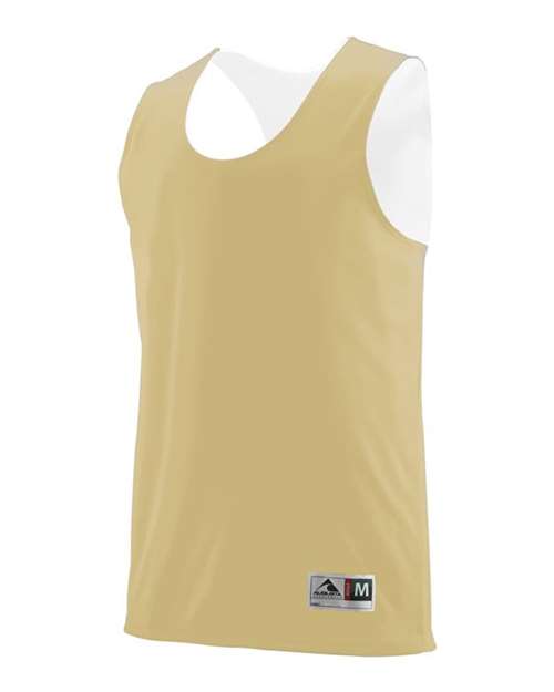 Augusta Sportswear 148 Unisex Reversible Wicking Tank Top - Vegas Gold/ White - side