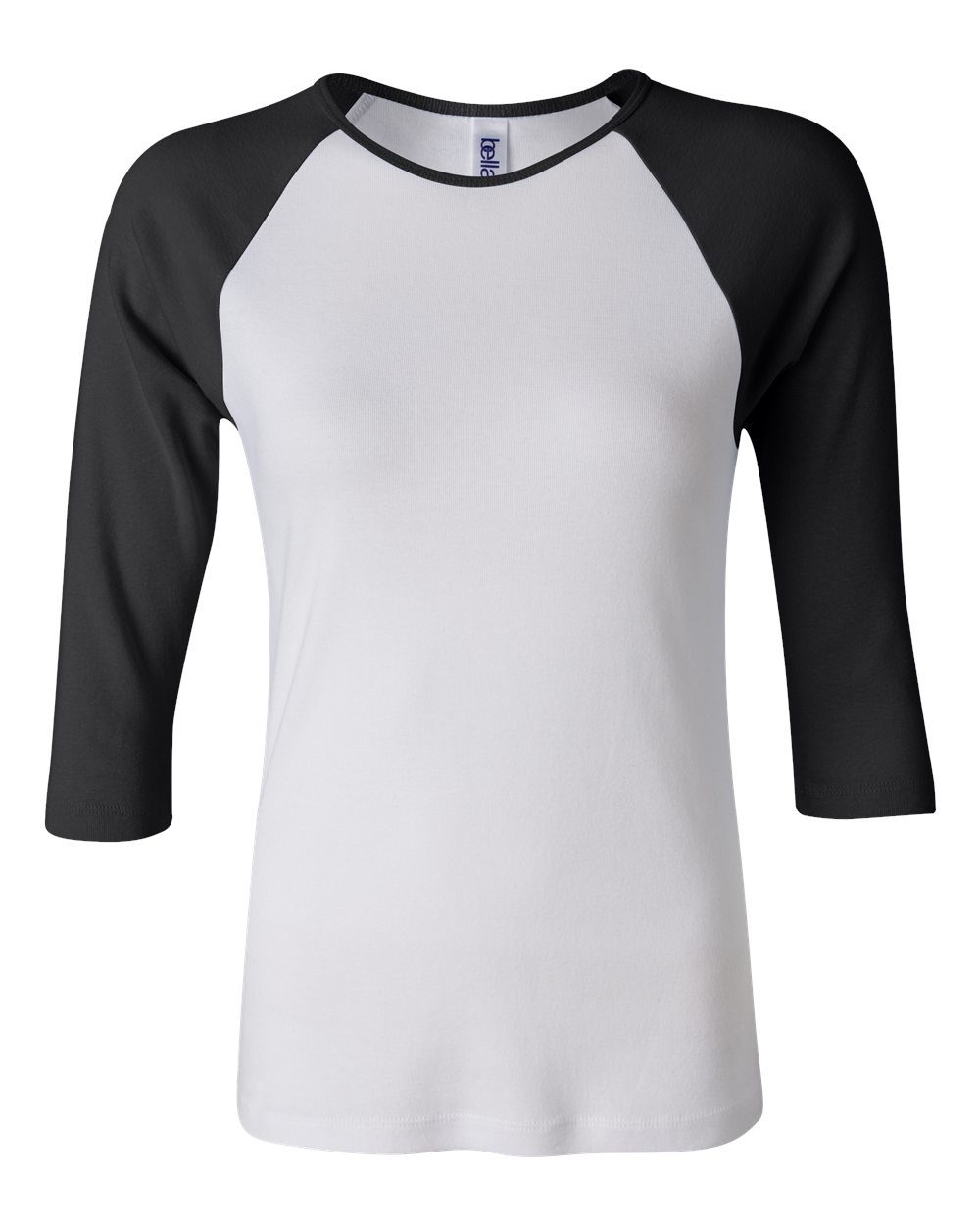 BELLA + CANVAS 2000 Women’s 1X1 Baby Rib Raglan Three-Quarter Sleeve Tee - style