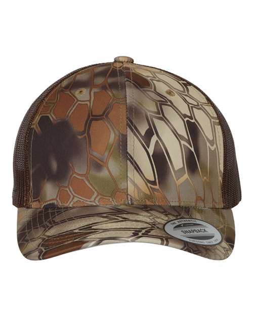 YP Classics 6606 Retro Trucker Cap - Kryptek Highlander - front