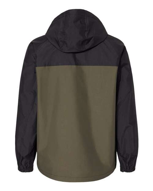 DRI DUCK 5335 Unisex Torrent Waterproof Hooded Jacket - Olive/ Black - back