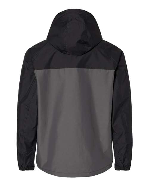 DRI DUCK 5335 Unisex Torrent Waterproof Hooded Jacket - Charcoal/ Black - back