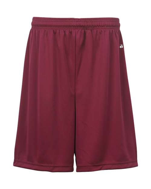 Badger 2107 Youth B-Dry 6" Shorts - Cardinal - front