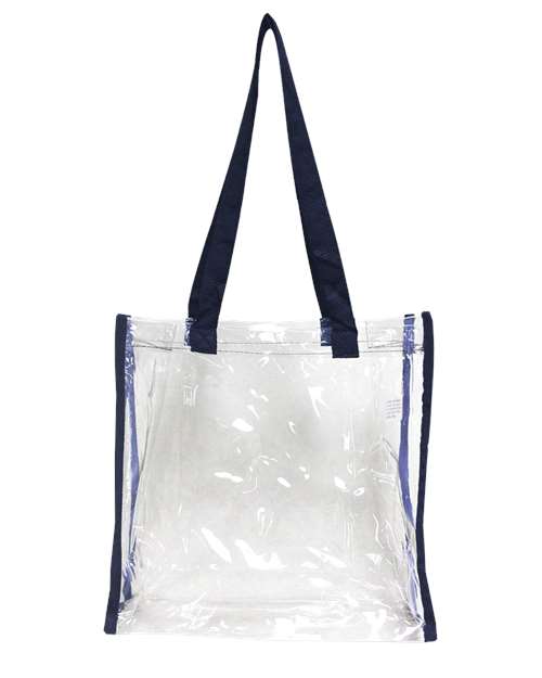 OAD OAD5004 Clear Value Tote - Navy - back