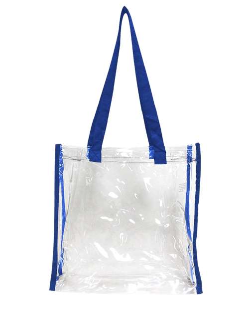 OAD OAD5004 Clear Value Tote - Royal - back