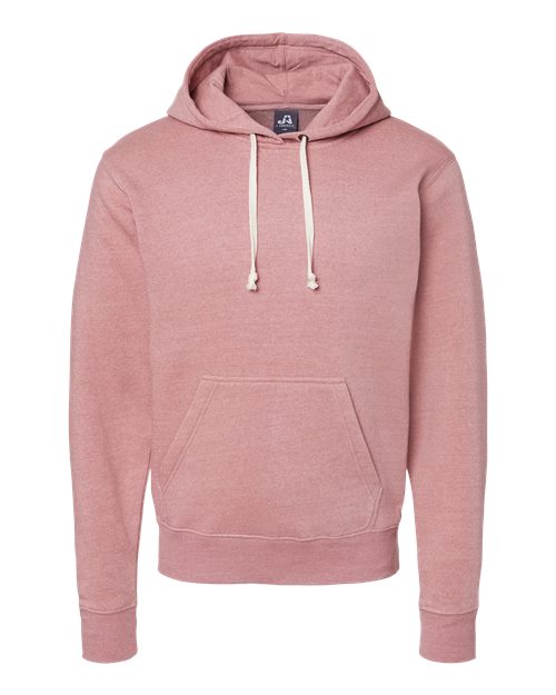 J. America 8871 Men's Triblend Fleece Hooded Sweatshirt - Dusty Rose Triblend - front
